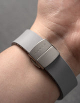 Gray FKM rubber watch strap