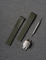 Olive FKM rubber qatch strap