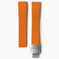 Orange FKM rubber watch strap